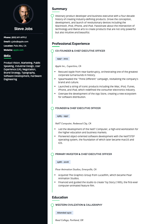 Stanford Resume Template