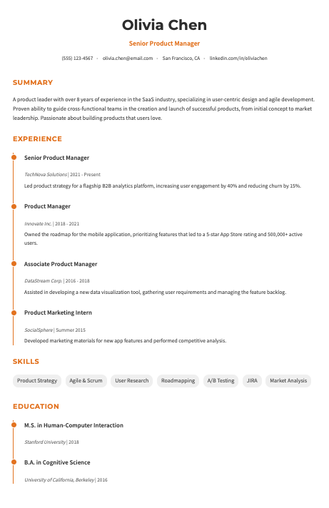 Stockholm Resume Template