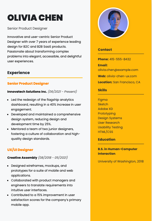 Tokyo Resume Template